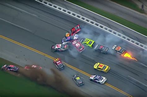 nascar crashes today.